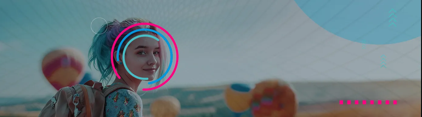 Gen Z's Travel Revolution: an image showing the smiling face of a young traveller, emphasising their role and influence in the tourism space. This image accompanies an article on the topic.