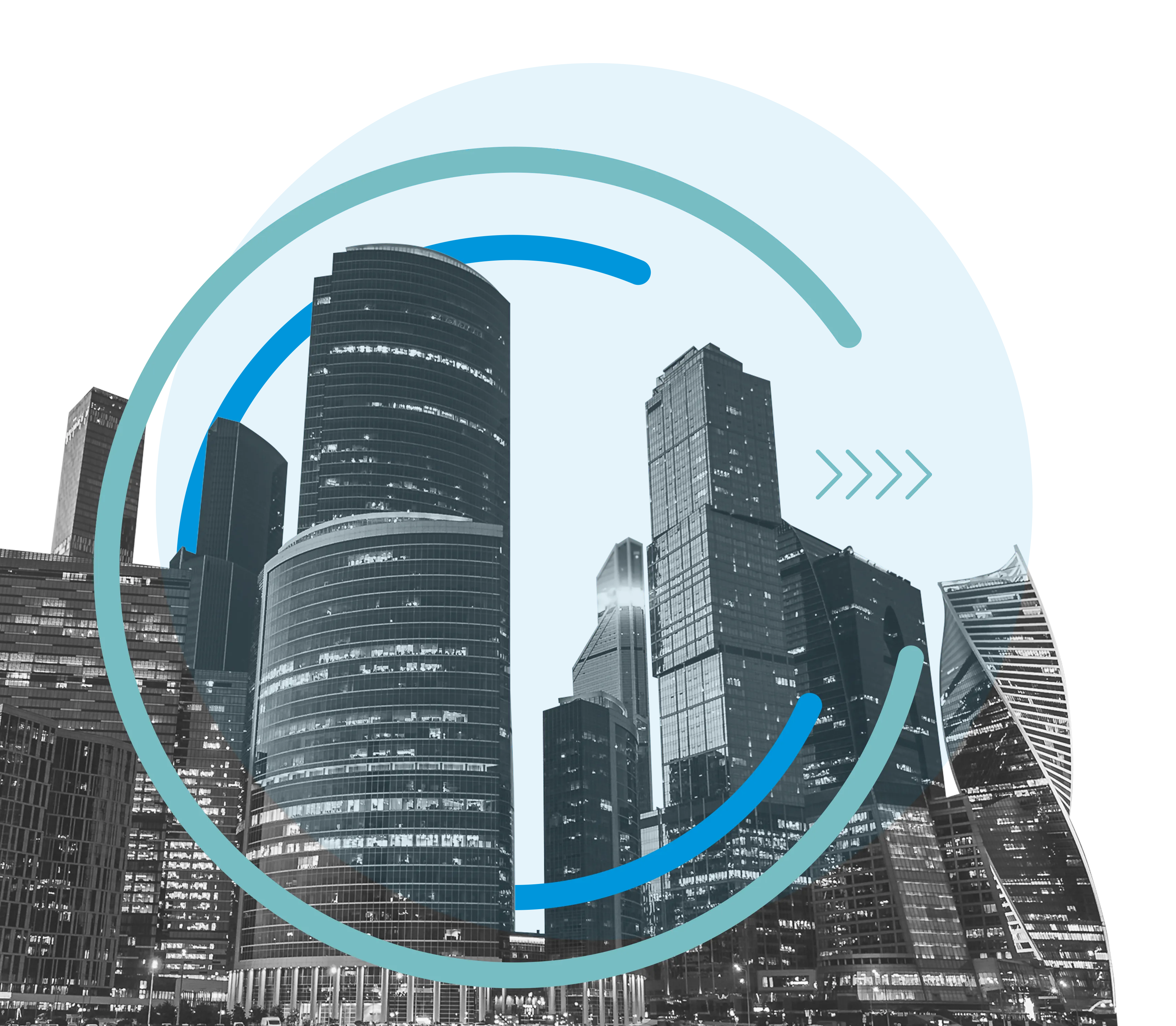 City landscape with modern Skyscraper buildings