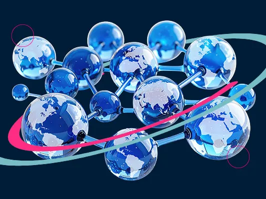 An article banner with the word 'Quarterly Product Update', stylised in the brand theme of TravelTech company HBX Group.