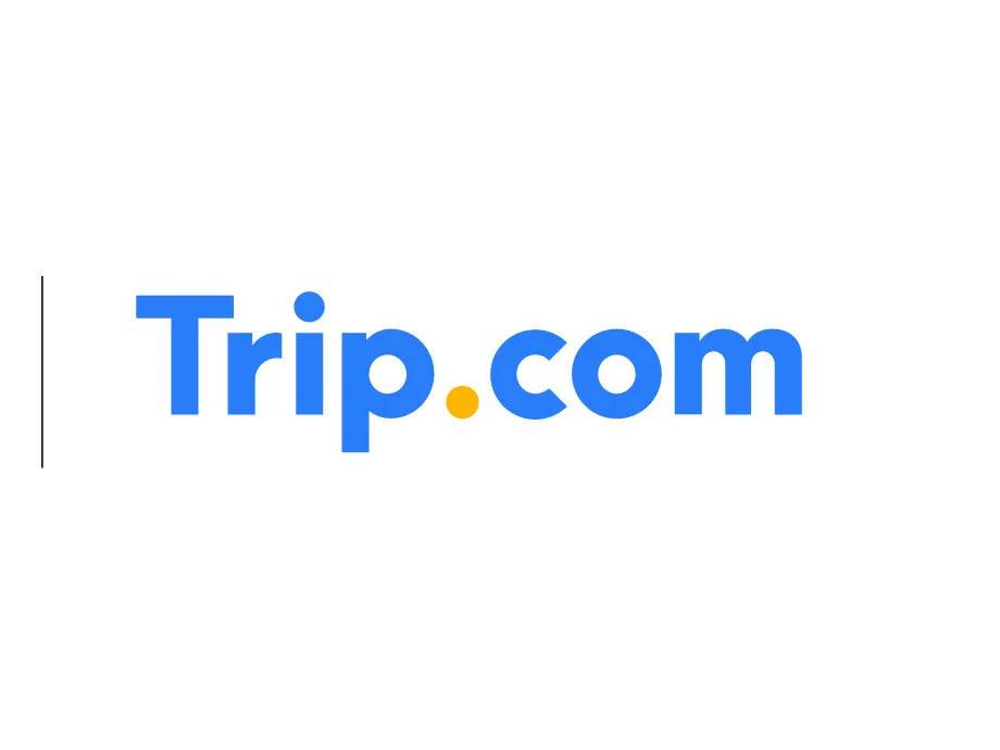 Trip.com and HBX Group logos next to a happy person on the road