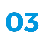 number three blue