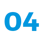 number four blue