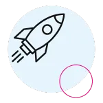 Rocket flying icon